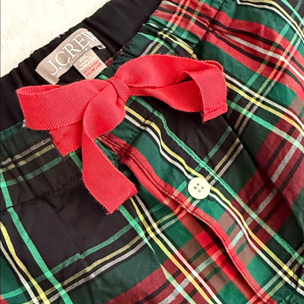 {NWOT} J. Crew | Cotton Poplin Pajama Set Black Stewart Tartan Plaid BM280 (XXL) - Picture 12 of 16